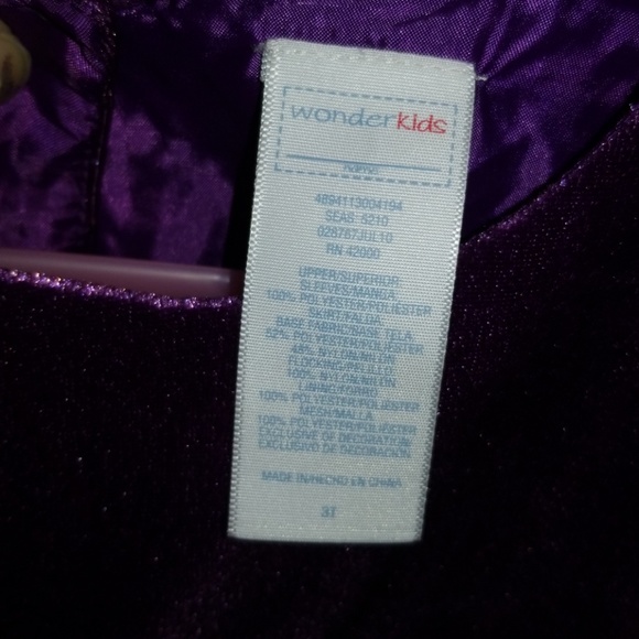 3T GIRLS LAVENDER LONG SLEEVE DRESS - Picture 4 of 4